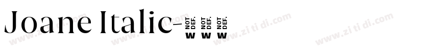 Joane Italic字体转换